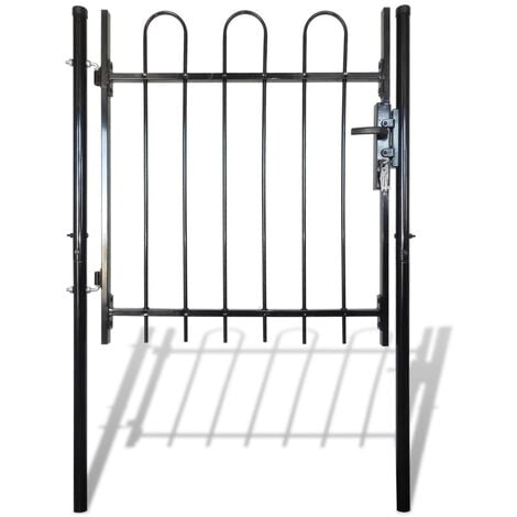 Portail porte simple avec partie supérieure en cerceau