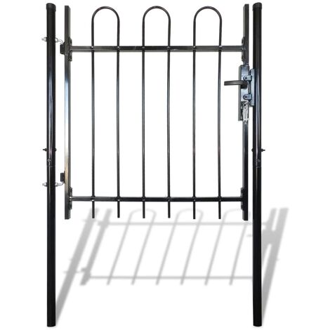 Portail porte simple avec partie supérieure en cerceau