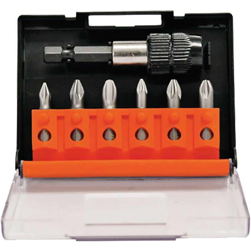 Portainserto con inserti phillips e pozidriv 7 pz