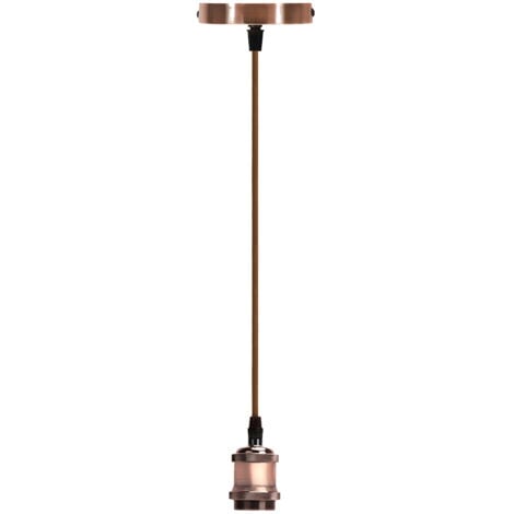 AIGOSTAR PORTALAMPADA IN METALLO VINTAGE RETRÒ E27 CON CAVO PER ILLUMINAZIONE DA SOFFITTO