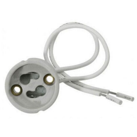 PORTALAMPADA ATTACCO GU10 GZ10 PER FARETTI IN CERAMICA ILLUMINAZIONE (01575)