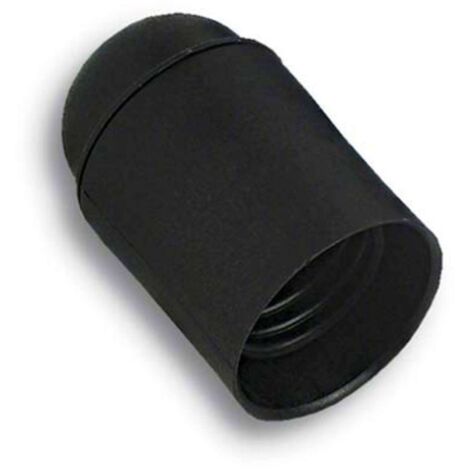 PORTALAMPADA CAMICIA LISCIA - RESINA NERO E14 M10X1 - 25 pezzi