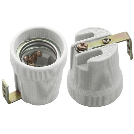 GIGRA LINE PCE27/BI Portalampada E27 in ceramica con staffa di fissaggio GIGRA LINE PCE27/BI Portalampada E27 in ceramica con staffa di fissaggio