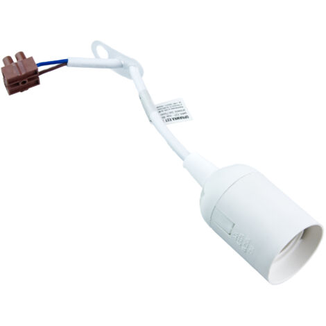 Portalampada da cantiere E27 con cavo, bianca 60W DPM