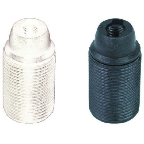 Portalampada E14 filettato termoplastico bianco - confezione da 10 pz