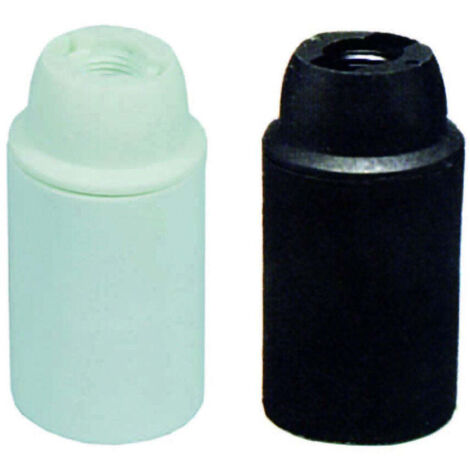 Portalampada E14 termoplastico liscio bianco - confezione da 10 pz