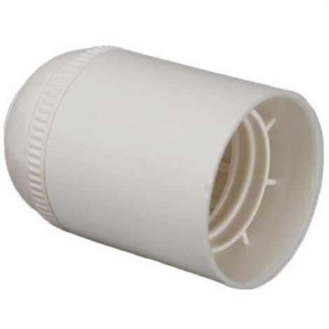 Portalampada E27 4A 250V bianco corpo liscio