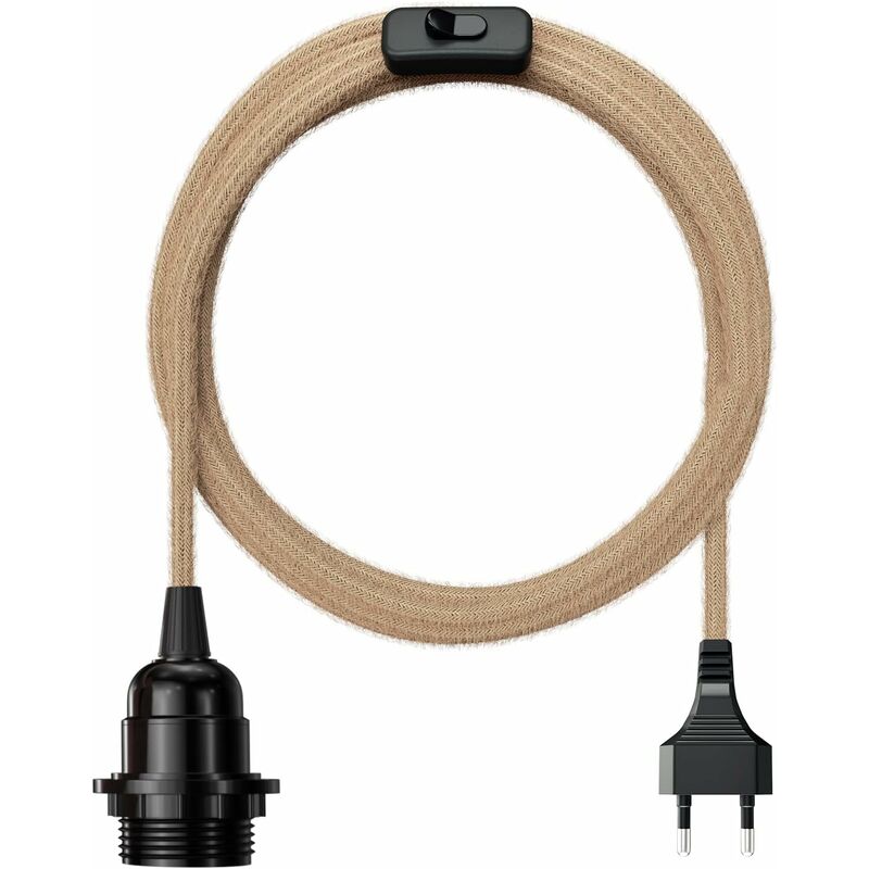 Portalampada E27 con cavo e interruttore