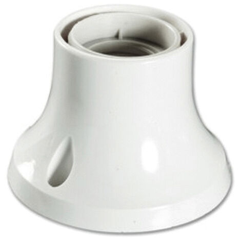 PORTALAMPADA E27 DA PARETE CON BASE DRITTA BIANCA SET 5 PEZZI - ELECTRALINE
