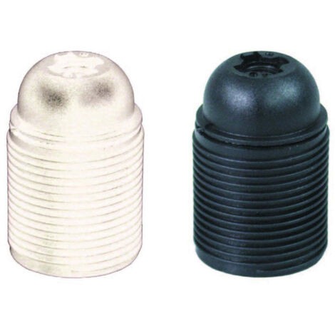 Portalampada E27 Termoplastico Filettato Bianco - Compatibile Universale - 10 pz