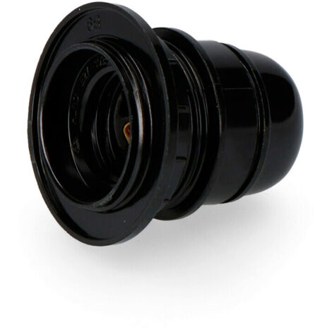 Portalampada EDM semi-filettato E-27 + rondella nera