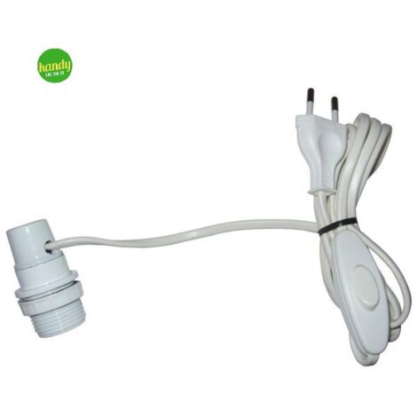 Portalampada Electraline E27 spina lat. bianco