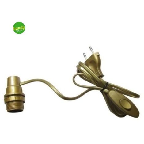 Portalampada Electraline E27 spina lat. oro