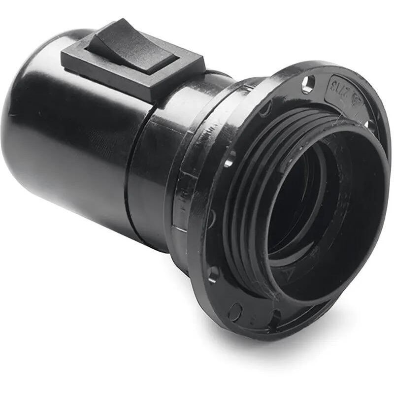 Portalampada filettato famatel nero 40 mm 80 mm