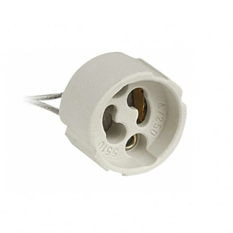 Portalampada GU10 in ceramica, Filo lungo 23 cm, Utile per lampadine LED o alogene