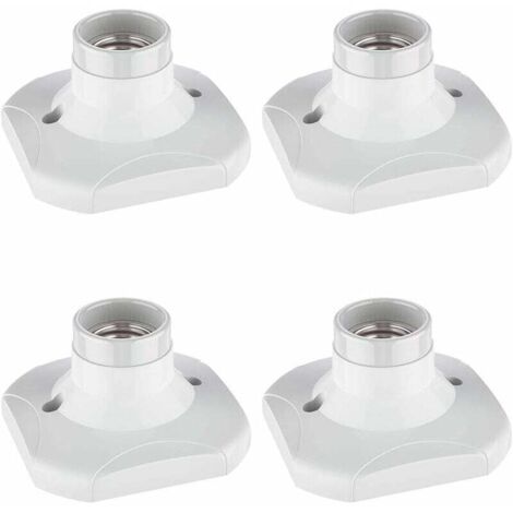 Portalampada in ceramica E27, 4 pezzi Base portalampada E27 per portalampada da parete, bianco