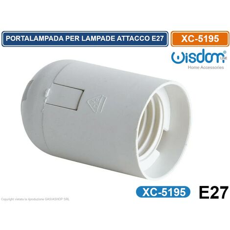 PORTALAMPADA IN PLASTICA PER LAMPADINE ATTACCO E27 - XC-5195