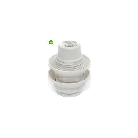 Portalampada in termoplastica Elettrocanali con doppia ghiera bianco e14 2 a. 250 v.
