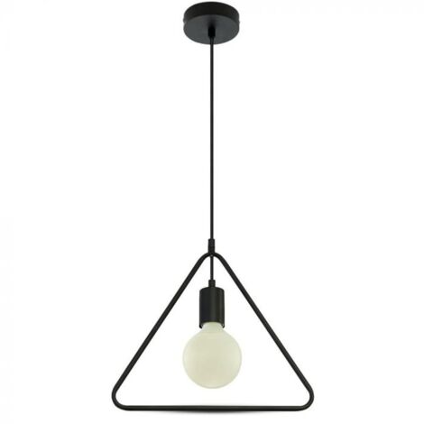 portalampada lampadario pendente triangolo moderno nero E27