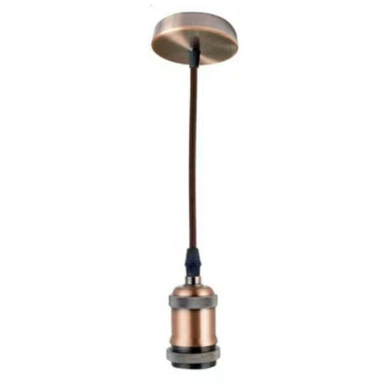 RG - portalampada lampadario sospensione soffitto pendente vintage 2MT bronzo rosso