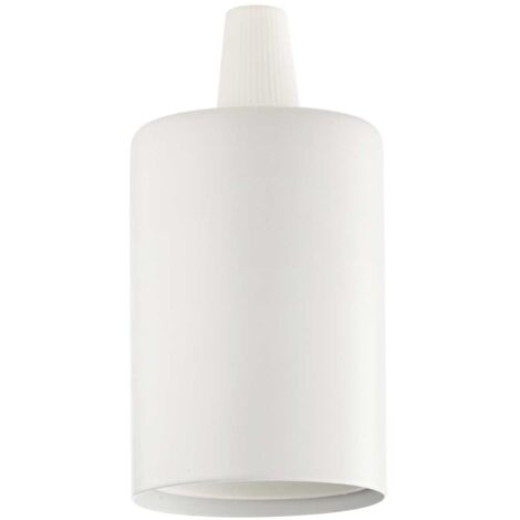 Portalampada Metallo Bianco 1 Luce E27 Liscio