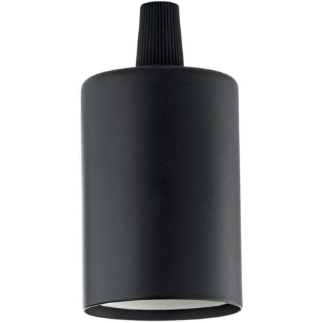 Portalampada Metallo Nero 1 Luce E27 Liscio