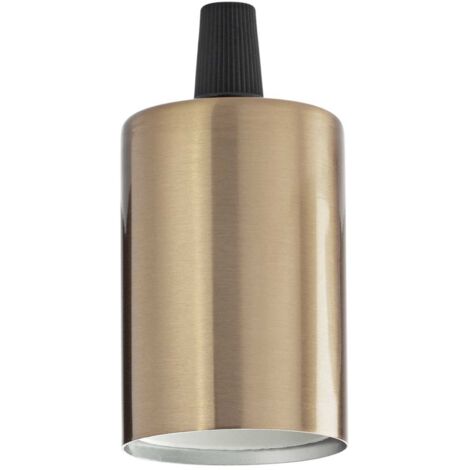 Portalampada Metallo Ottone 1 Luce E27 Liscio