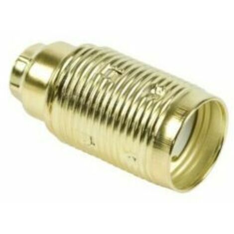 Portalampada ottone e14 attacco piccolo tutto filettato colore ottone lampada