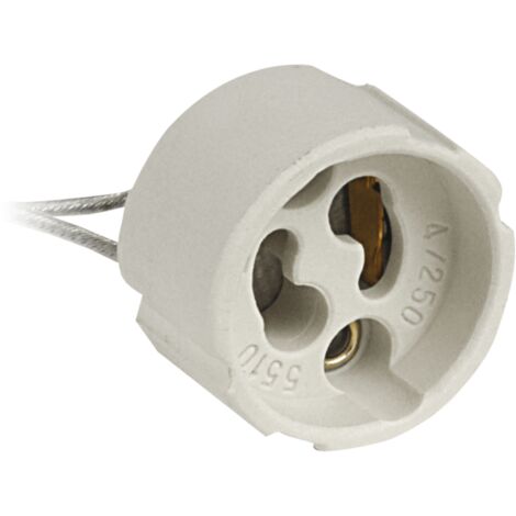 Portalampada per alogena LAP322 con attacco GU10 in ceramica