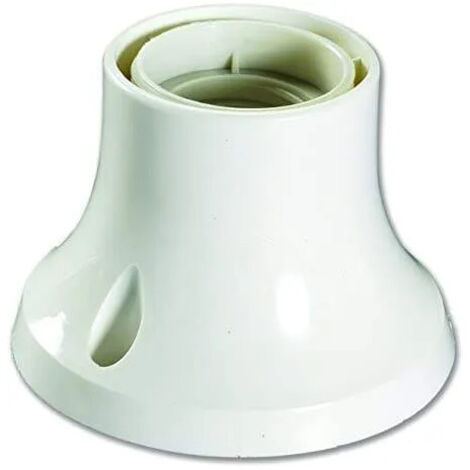 Portalampada per lampadina E27, bianco dritto