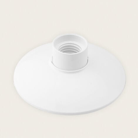 LEDKIA Portalampada Piatto da Superficie per Lampadine LED E27 Bianco