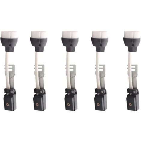 Portalampada Vtizikl GU10, set da 5, connettori per base lampada GU10 con cavo e scatola di giunzione isolata, adattatore per lampada alogena e LED resistente alle alte temperature, 2A 250V, portalamp