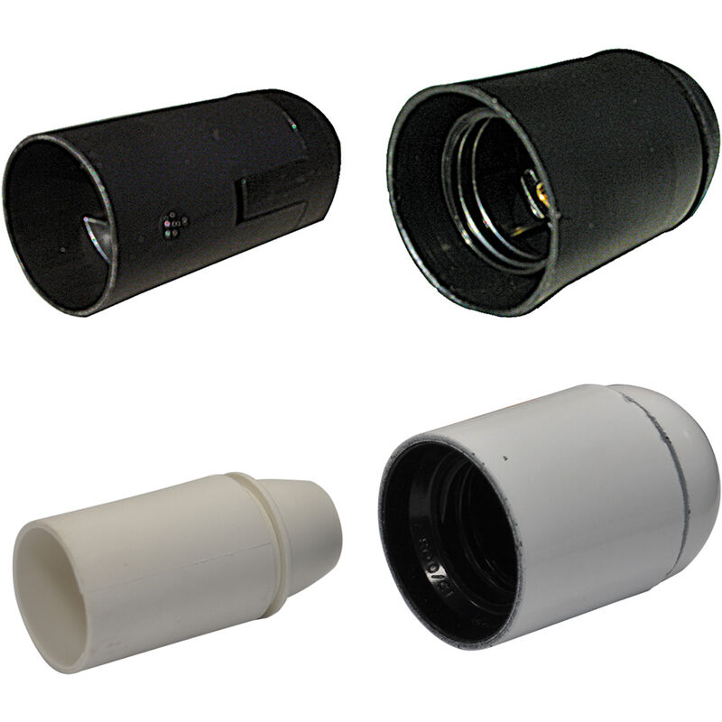 Portalampada bianco E27 50 pz