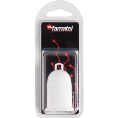 Portalamparas elec 60x147x50 provis. e27 baquel bl famat