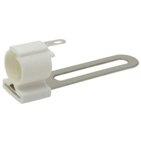 Portalámparas a rosca E-10 Color blanco Electro DH Con regleta de fijación. 12.001/BL 8430552019601
