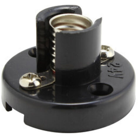 Portalámparas a rosca E-10 Negro Electro DH. Conexión a tornillo 12.060 8430552021482