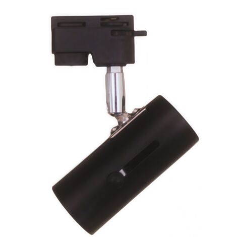 Portalámparas ajustable E27 para focos LED de riel – casquillo reforzado de 3 cables, negro, 220 V para iluminación interior