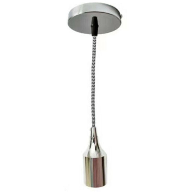 Portalámparas araña suspensión techo colgante vintage 2mt jd02 cromado