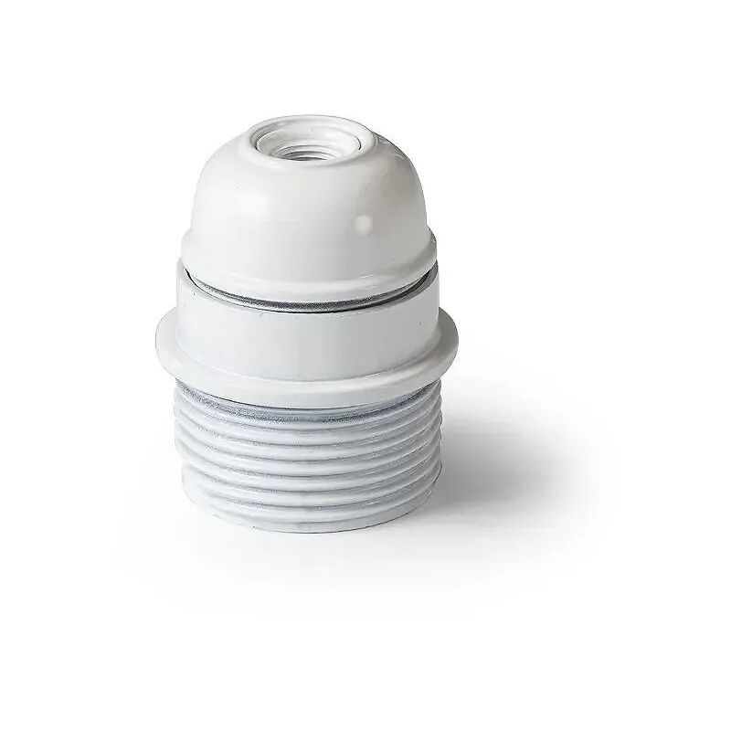 Portalámparas roscado blanco E-27 de Famatel 163B