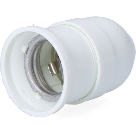Portalámparas baquelita interior cerámico e27, 4 a 230 v, blanco, ø43 x 65 mm (retractilado)
