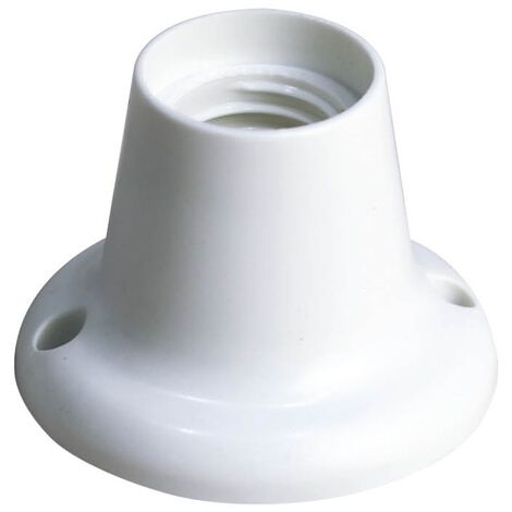 Portalamparas superficie recto E27 Blanco