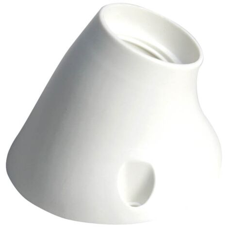 Portalámparas casquillo E27 de color blanco, termoplástico Máx. 40W 4A 250V, curvo