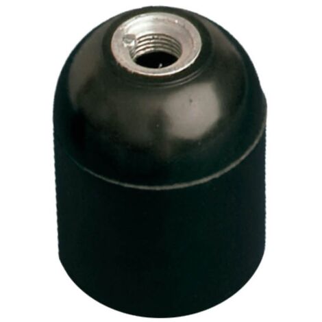 Portalámparas casquillo E27 negro, baquelita liso 4A 250V