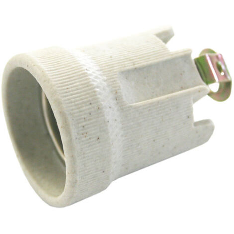 Portalámparas cerámico  E-27 de 4A-250V Electro DH. Con soporte M10 12.064 8430552104611