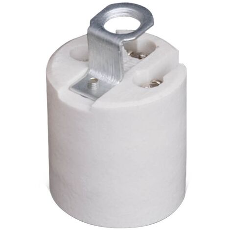 Portalamparas ceramico E27 Blanco