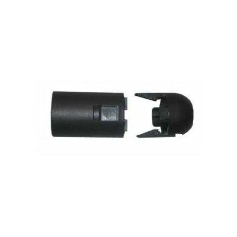 Portalámparas clip negro E14 liso EDM 44050