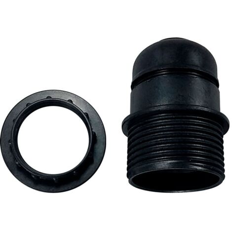 Portalámparas con arandela E27 negro 4A 250V GSC 2200290