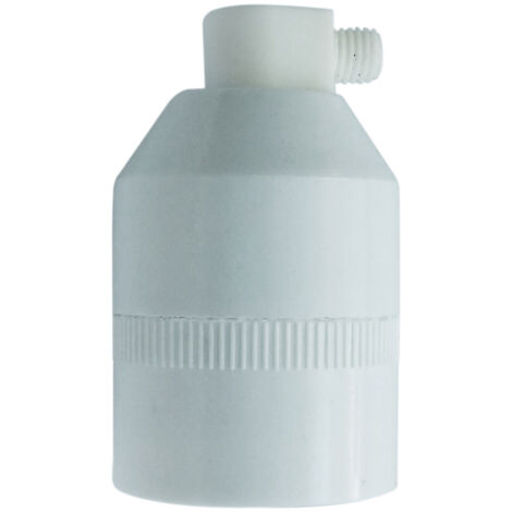 Portalámparas cónico con tornillo E27 blanco (F-BRIGHT 1200243-E)
