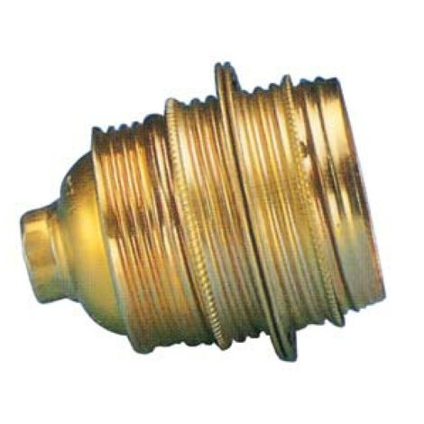 Portalámparas decorativo vintage metálico roscado oro latón E27 (F-BRIGHT 1200614)