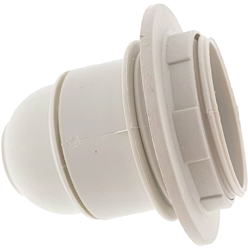 

Eurobric - Portalamparas e-27 con rosca tope blanco